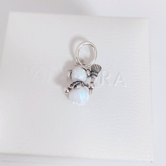 Pandora Opalescent Snowman Dangle Charm with box - Picture 5 of 6